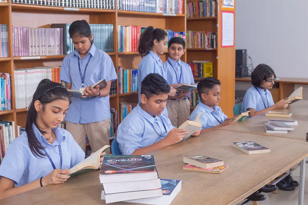 Students Study in library | Presidency school South