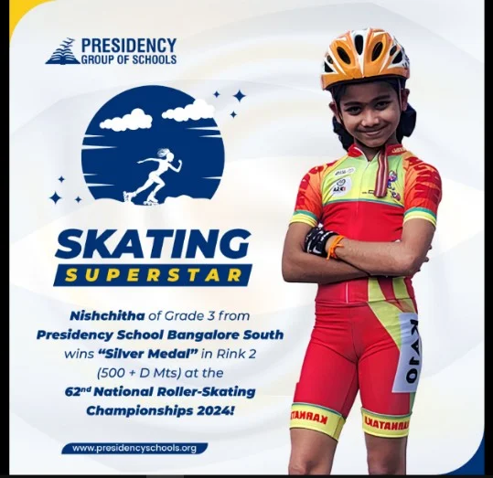 Skating Super Star - Nishchitha of Grade 3 from Presidency School Bangalore South